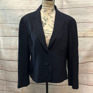 Lafayette 148 NY Blazer Wool Blend Size 12 Black